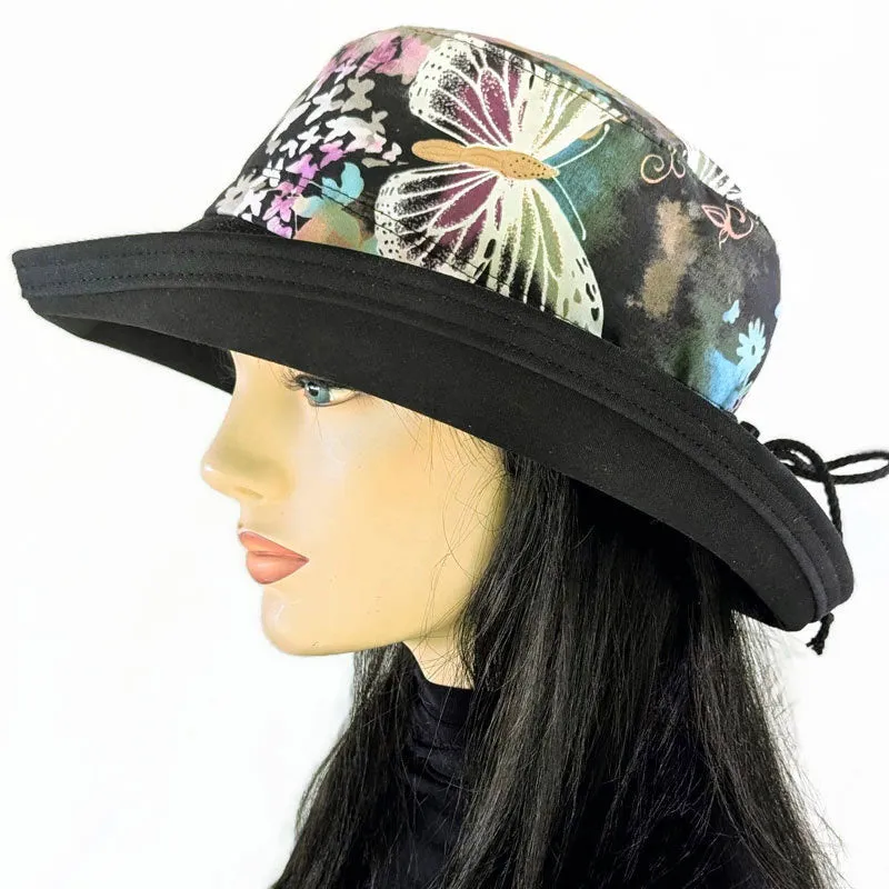 107-e Sunblocker UV summer sun hat featuring butterfly flutter