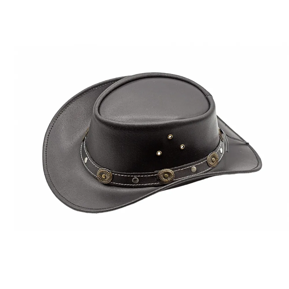 Australian Leather Cowboy Hat – Cattleman Crown