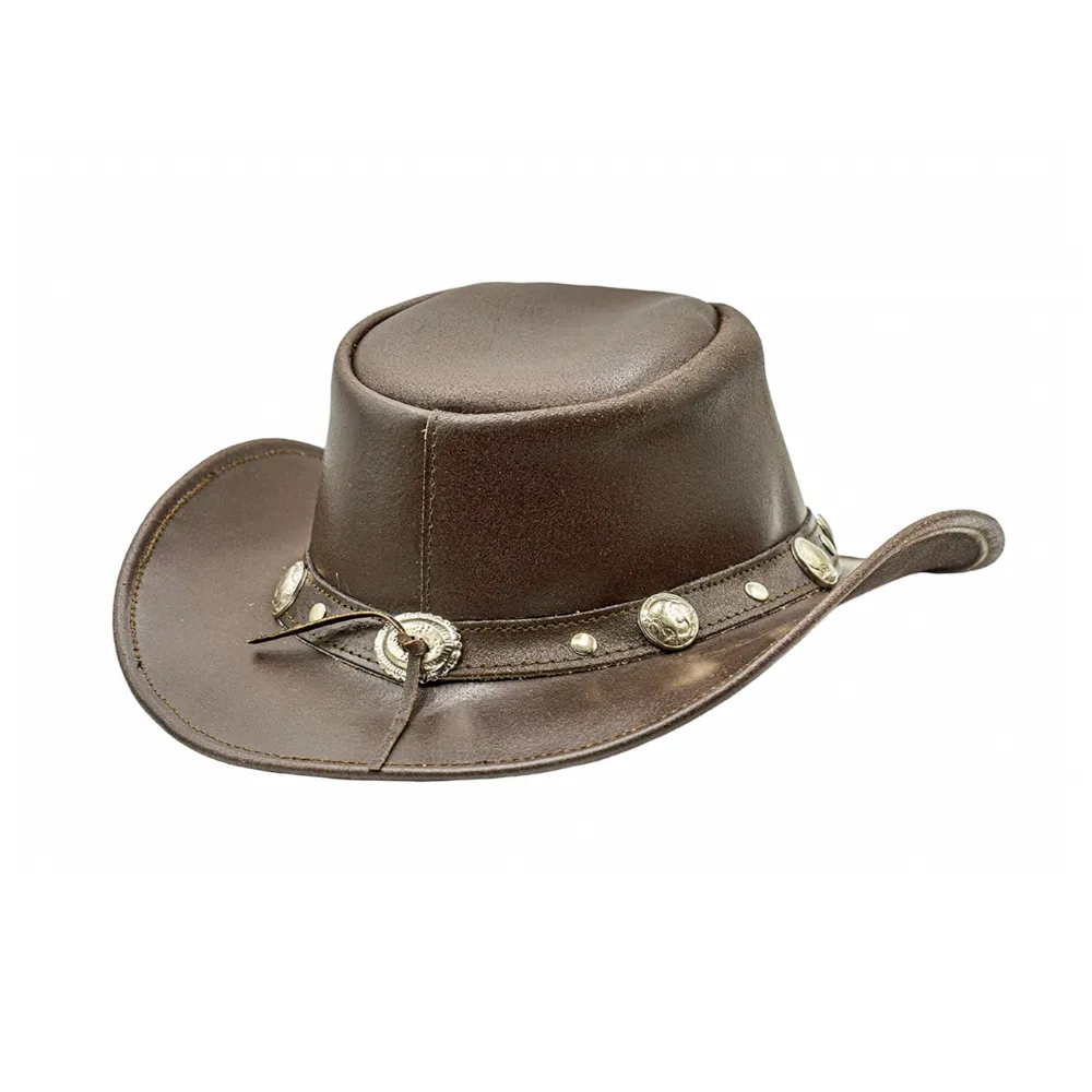 Australian Leather Cowboy Hat – Cattleman Crown