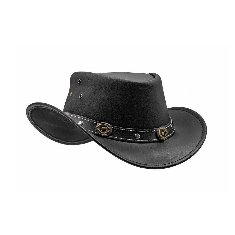 Australian Leather Cowboy Hat – Cattleman Crown