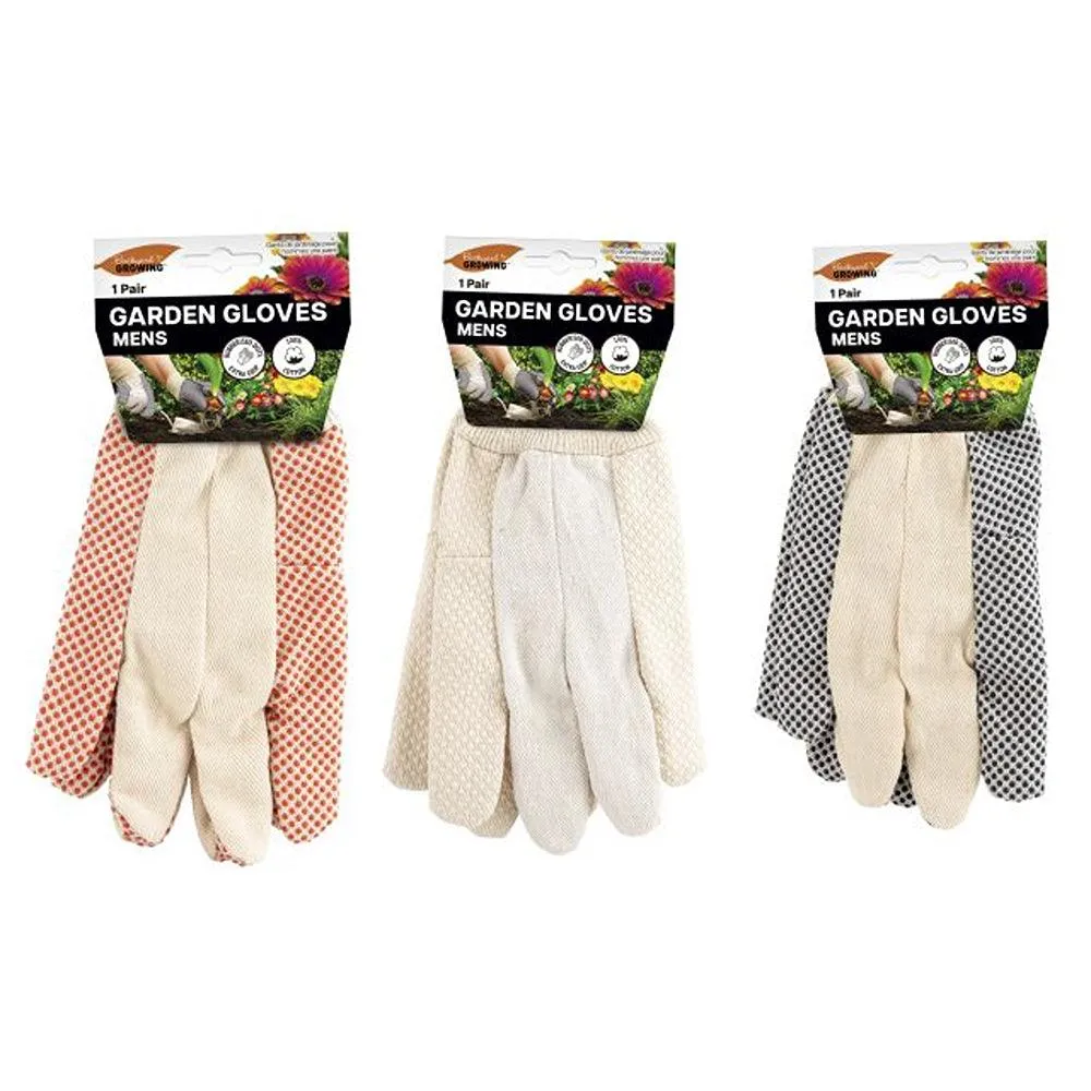 Backyard Growing Mens Gardening Gloves with Grip | Assorted