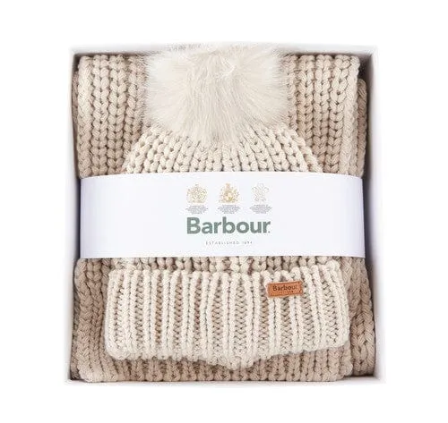 Barbour Saltburn Beanie & Scarf Set