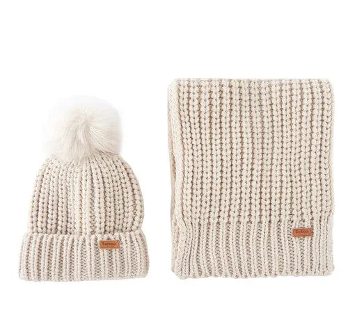 Barbour Saltburn Beanie & Scarf Set