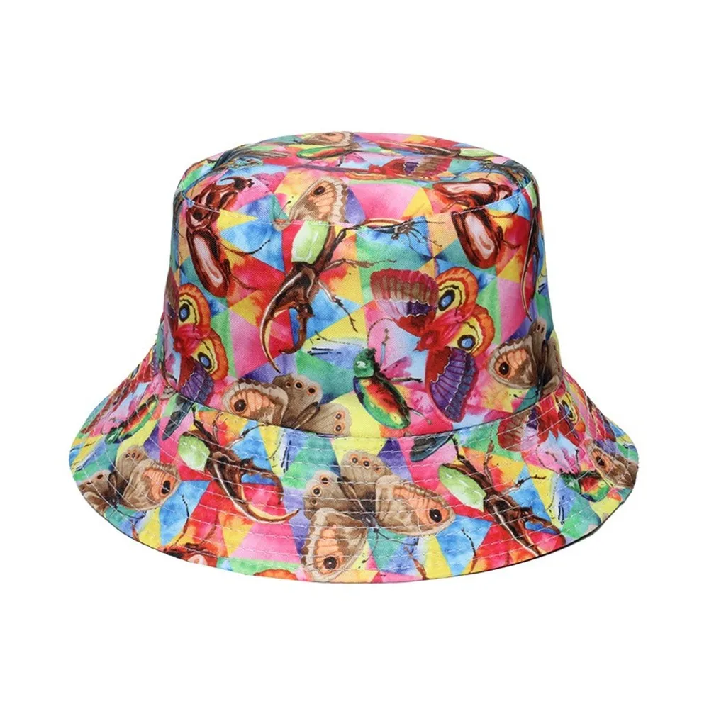 Beach Hat Tropical Style Print Fisherman Hat