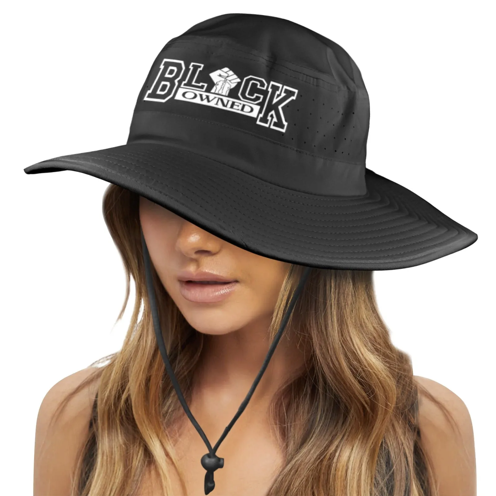 BLACC OWNED Wide Brim Bucket Hat