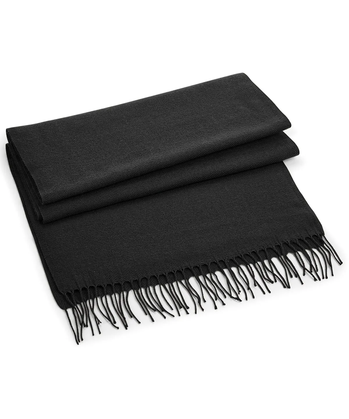 Black - Classic woven scarf