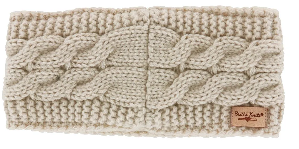 Britt Knit Plush LINED HEADWARMER