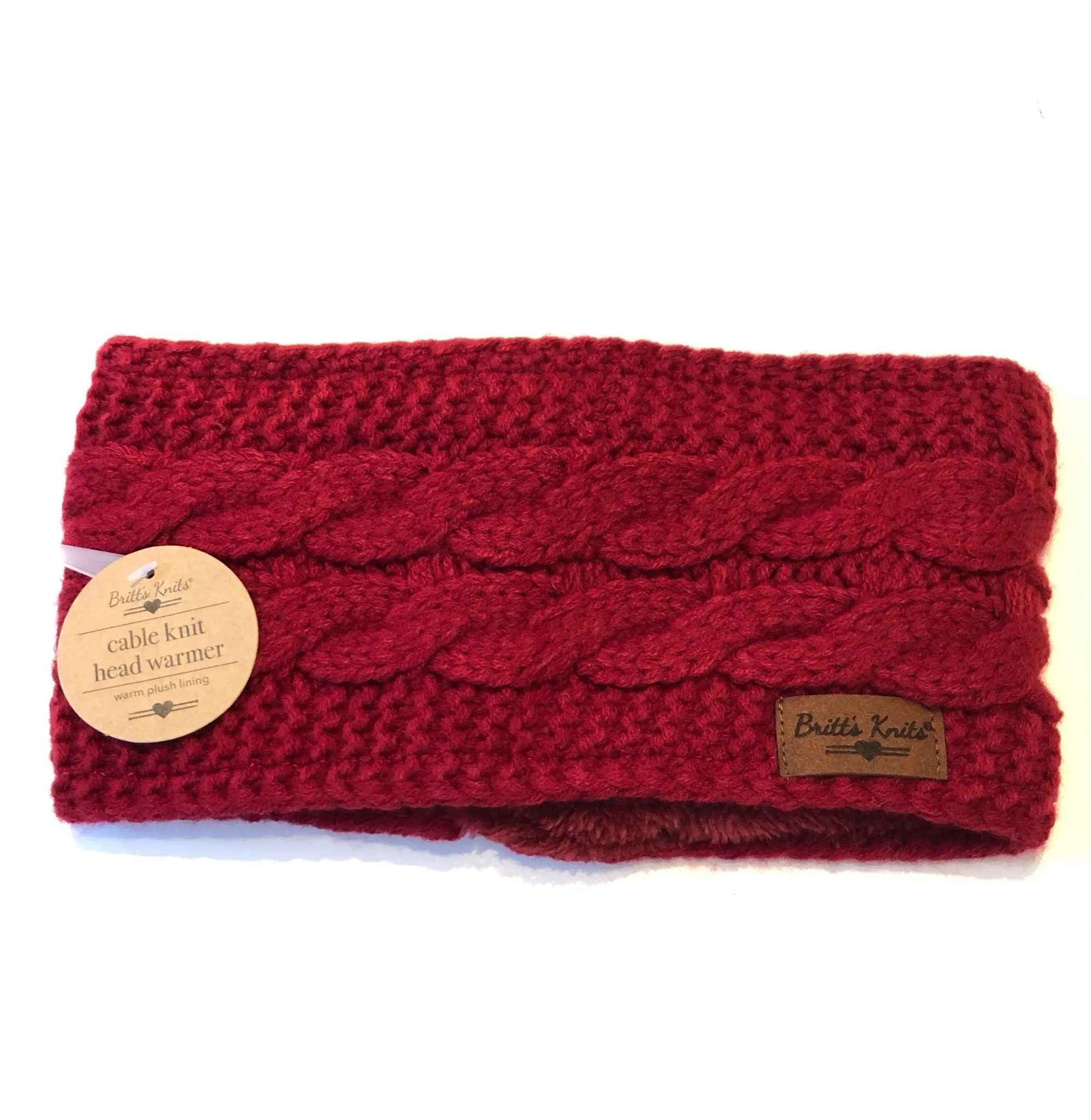 Britt Knit Plush LINED HEADWARMER