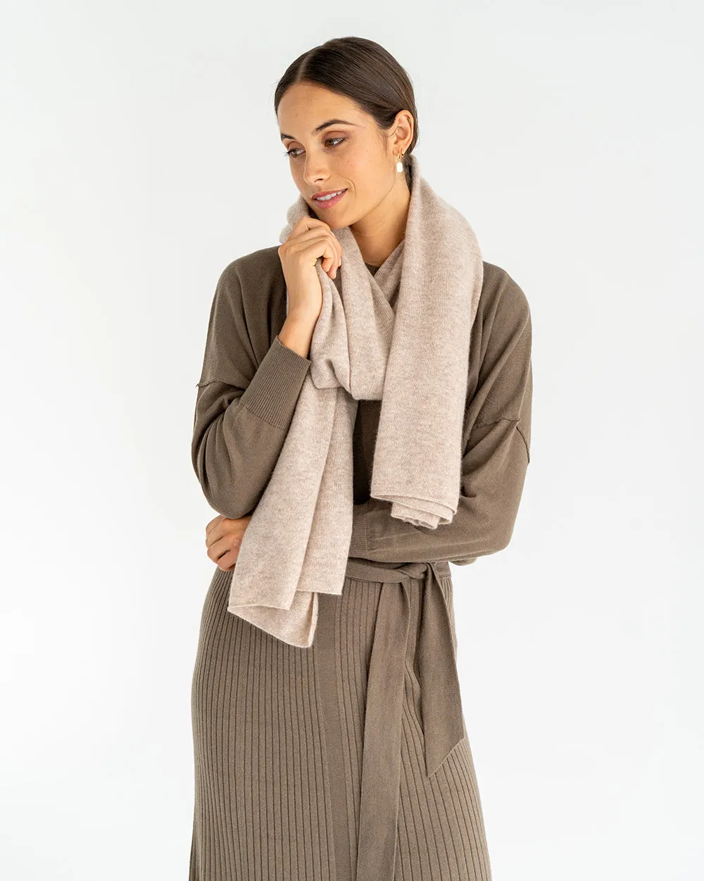 Cashmere Travel Wrap - Light Brown