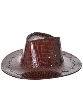 Deluxe Brown Crocodile Skin Australian Akubra Cowboy Hat