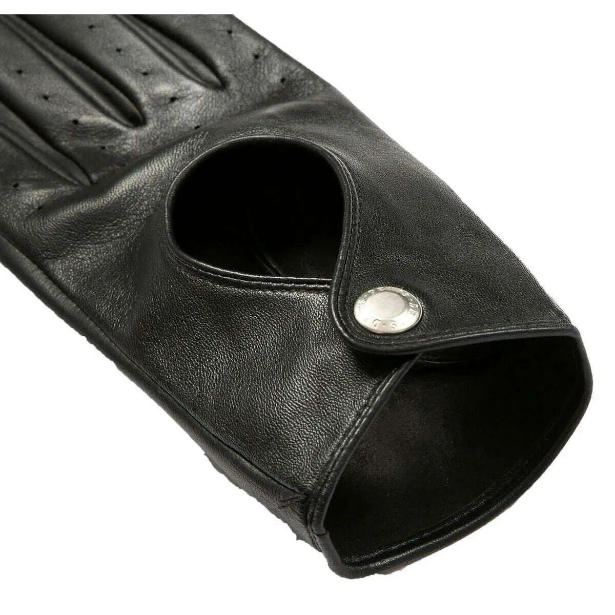 Dents Oulton Touchscreen Leather Driving Gloves - Black