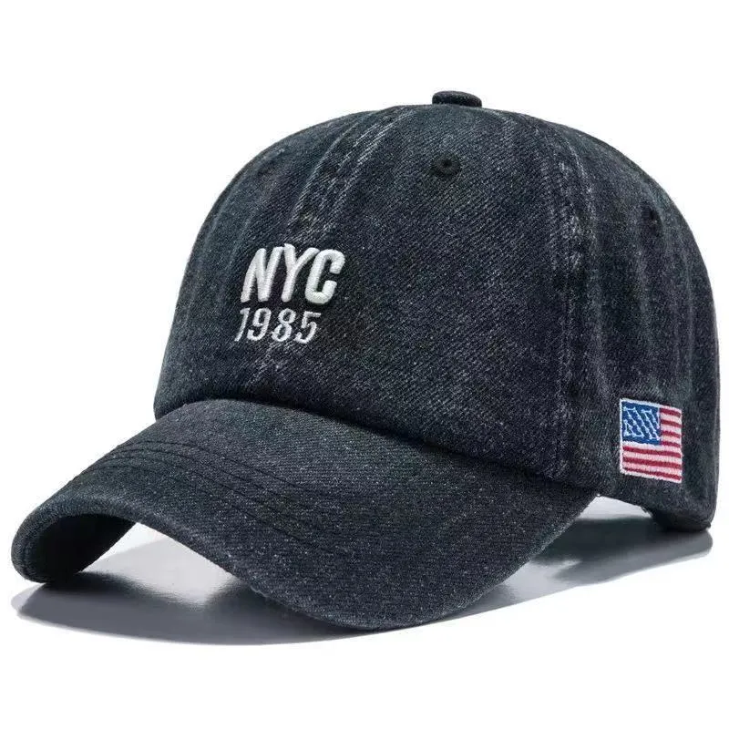 Fashion NYC Denim Baseball Cap Men Women letter Embroidery Snapback Hat Casquette Summer Sports USA Hip Hop Caps sun hats