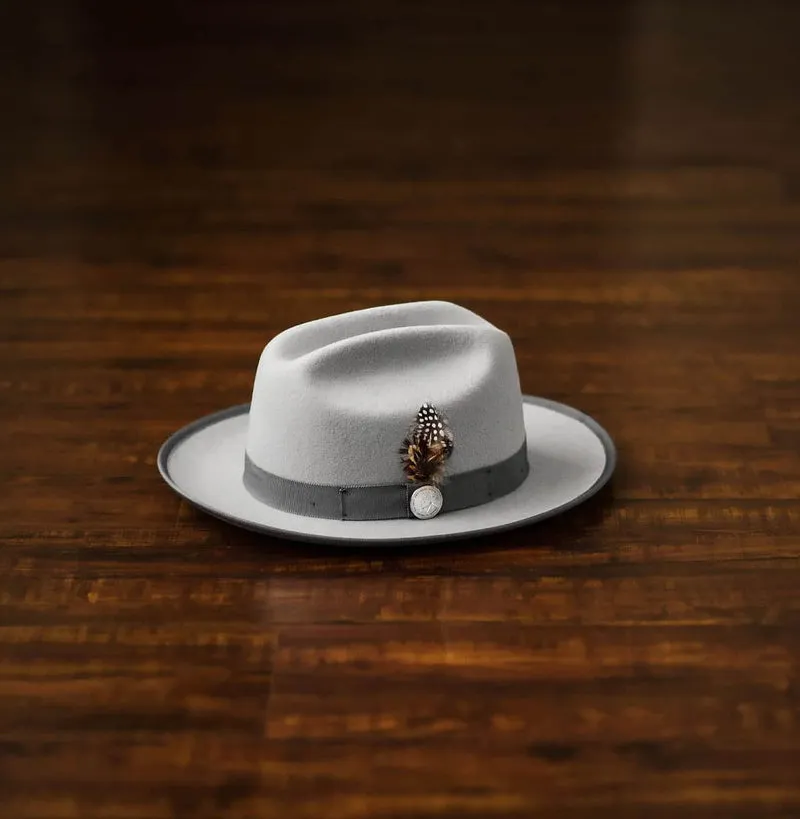 Fashionable Felt Fedora Hat Beige