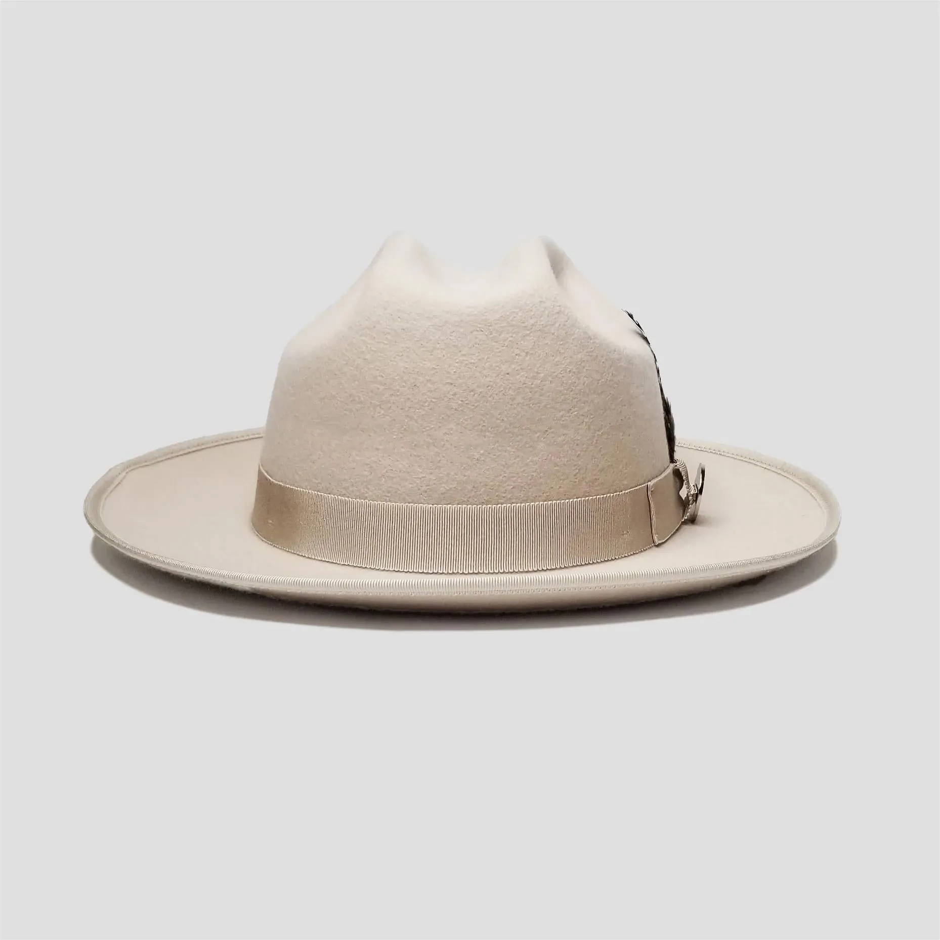 Fashionable Felt Fedora Hat Beige