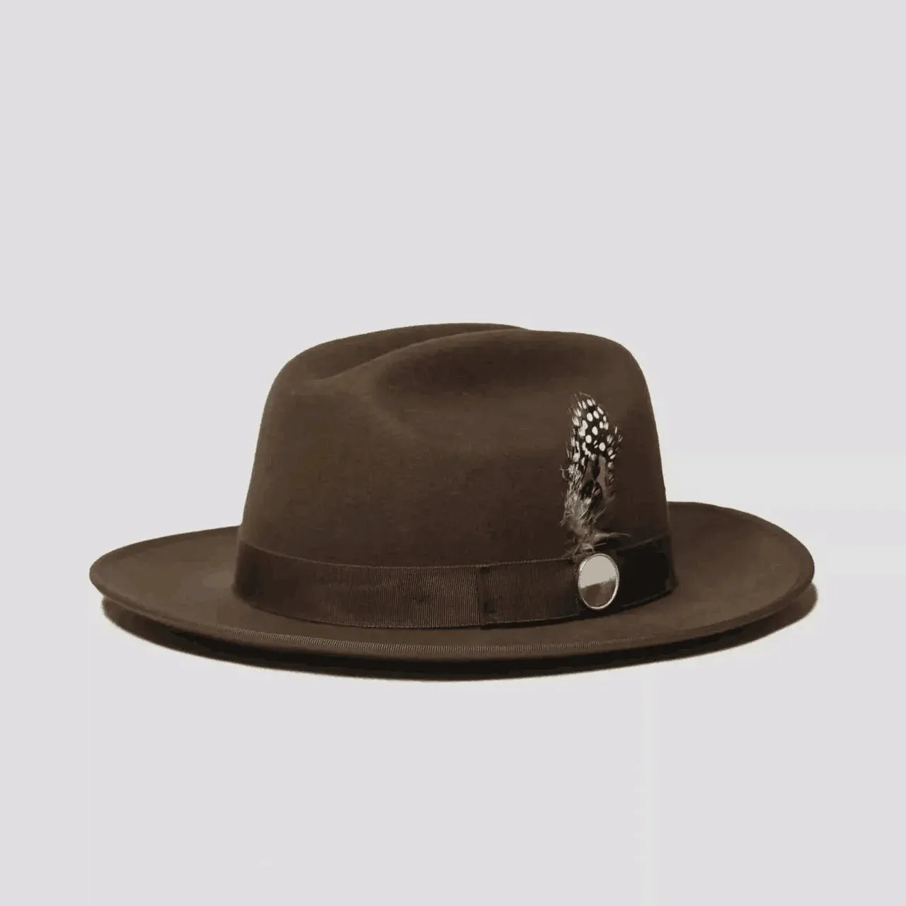 Fashionable Felt Fedora Hat Beige