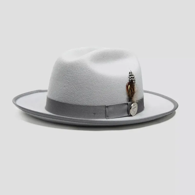 Fashionable Felt Fedora Hat Beige