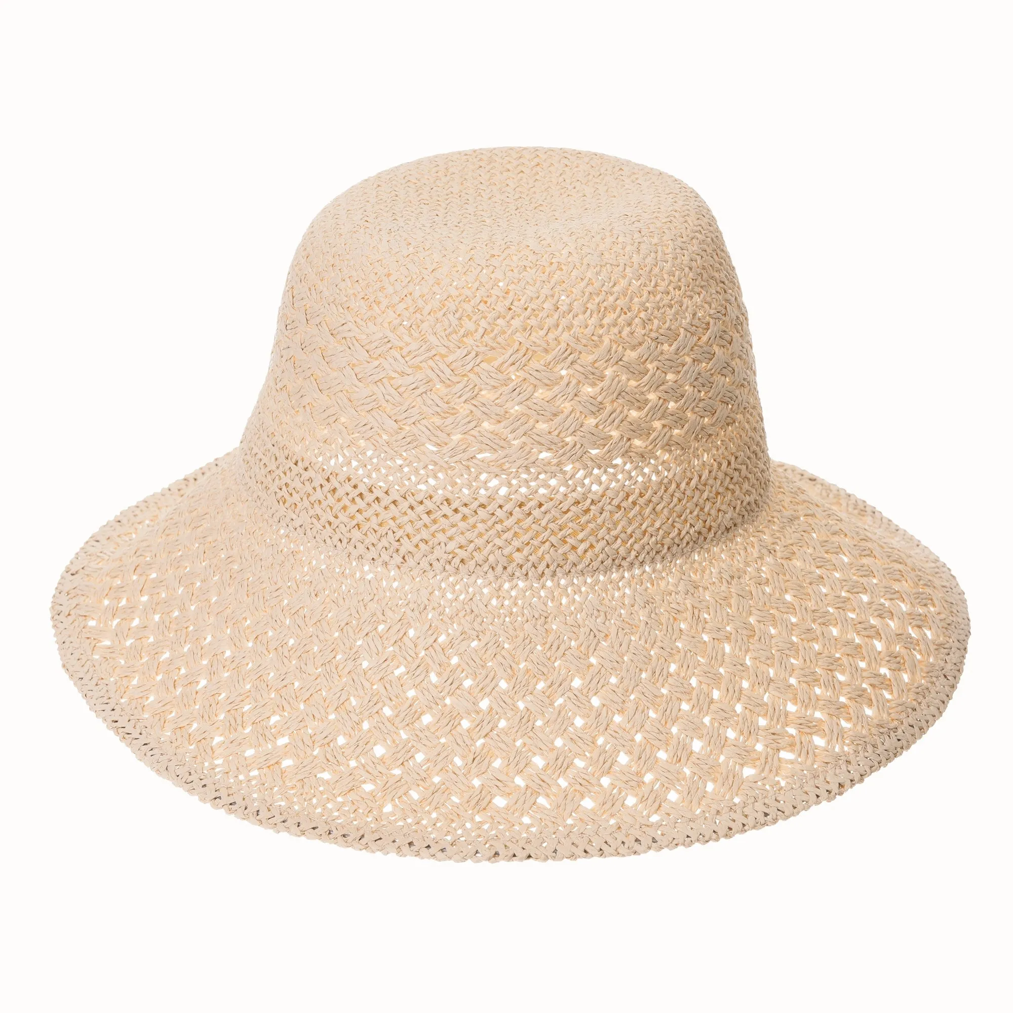 Flanging Straw Crochet Sun Hat Summer Bowler For Women SLH1036