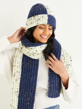 Hayfield - Hat & Scarf in Bonus Chunky Tweed Knitting Pattern 10338