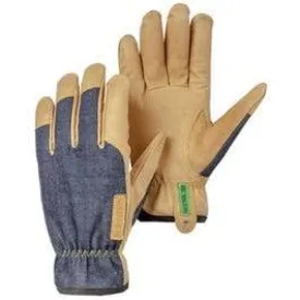 Kobalt Leather Garden Gloves, Denim Goatskin, Women's M