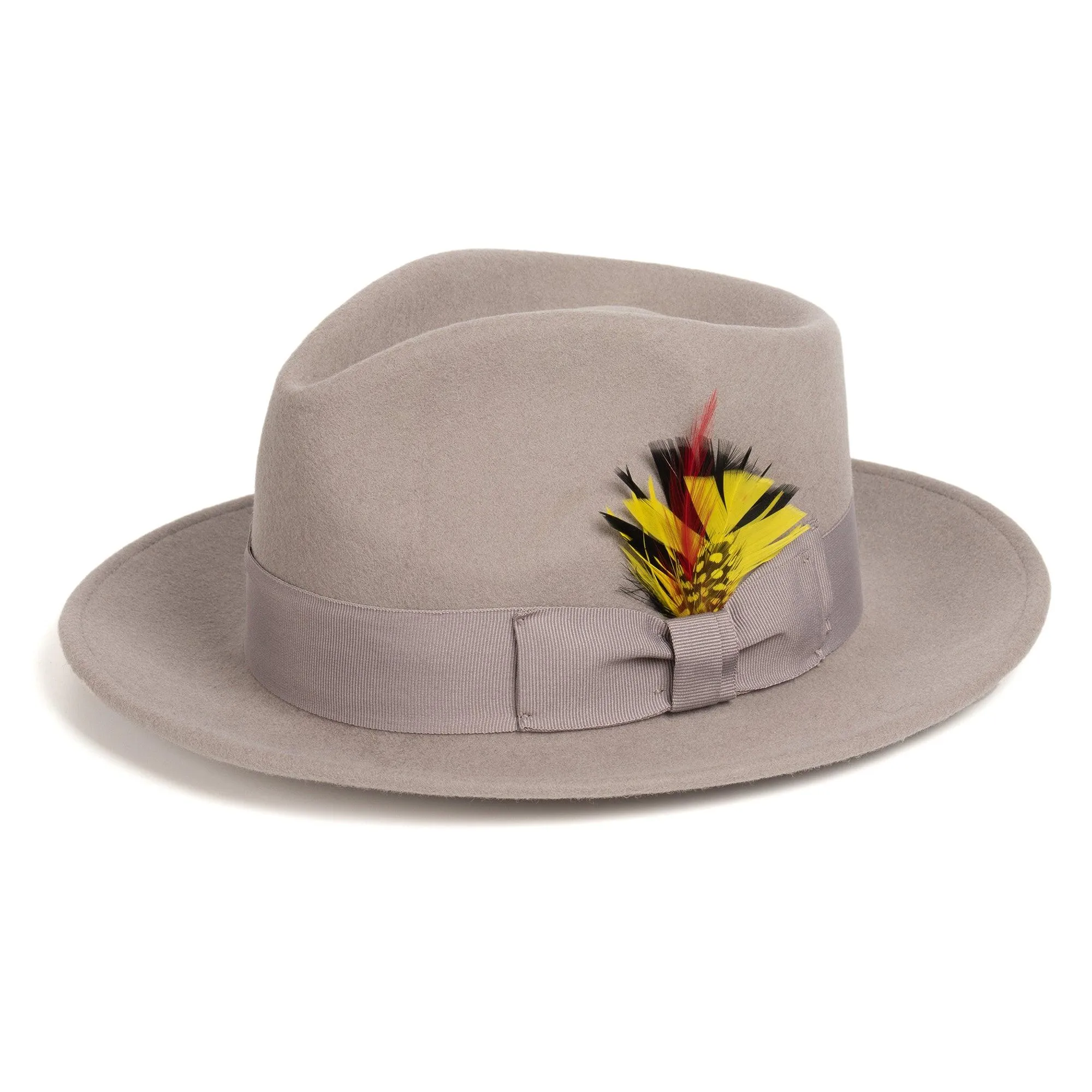 Light Grey Fedora 100% Australian Wool Crushable Hat