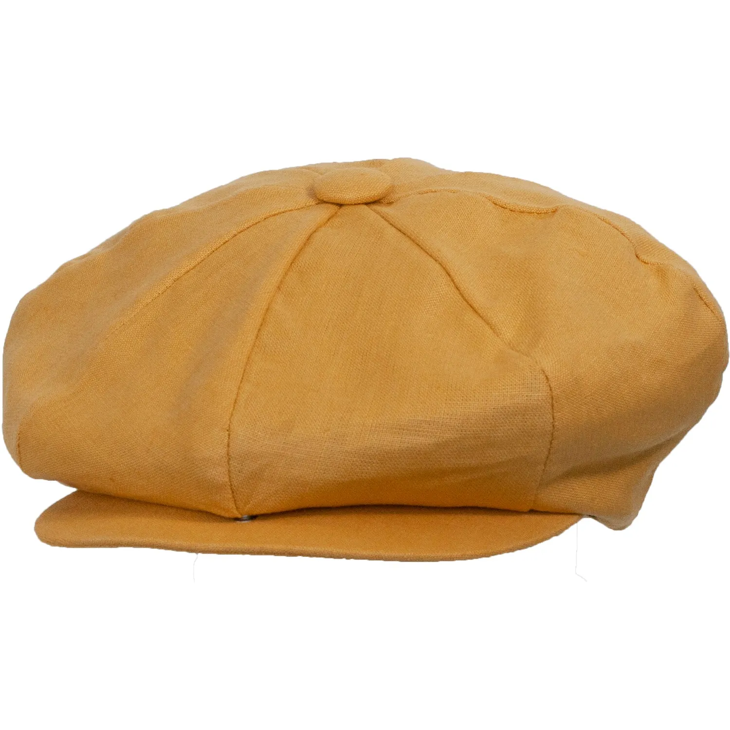 Linen Big Apple Newsboy Cap by Capas