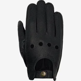 Marley (black) – luxurious driving gloves made of American deerskin leather