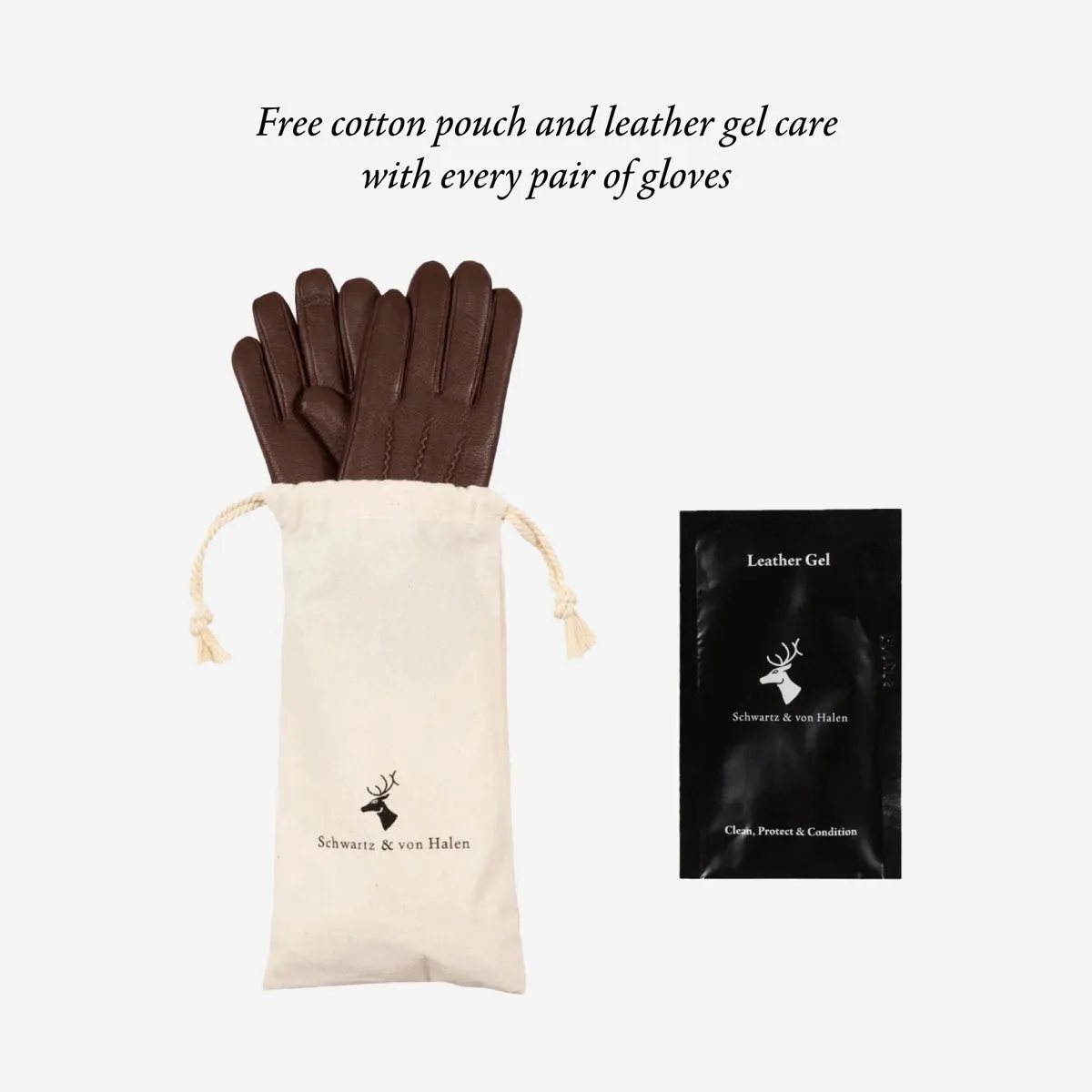 Marley (black) – luxurious driving gloves made of American deerskin leather