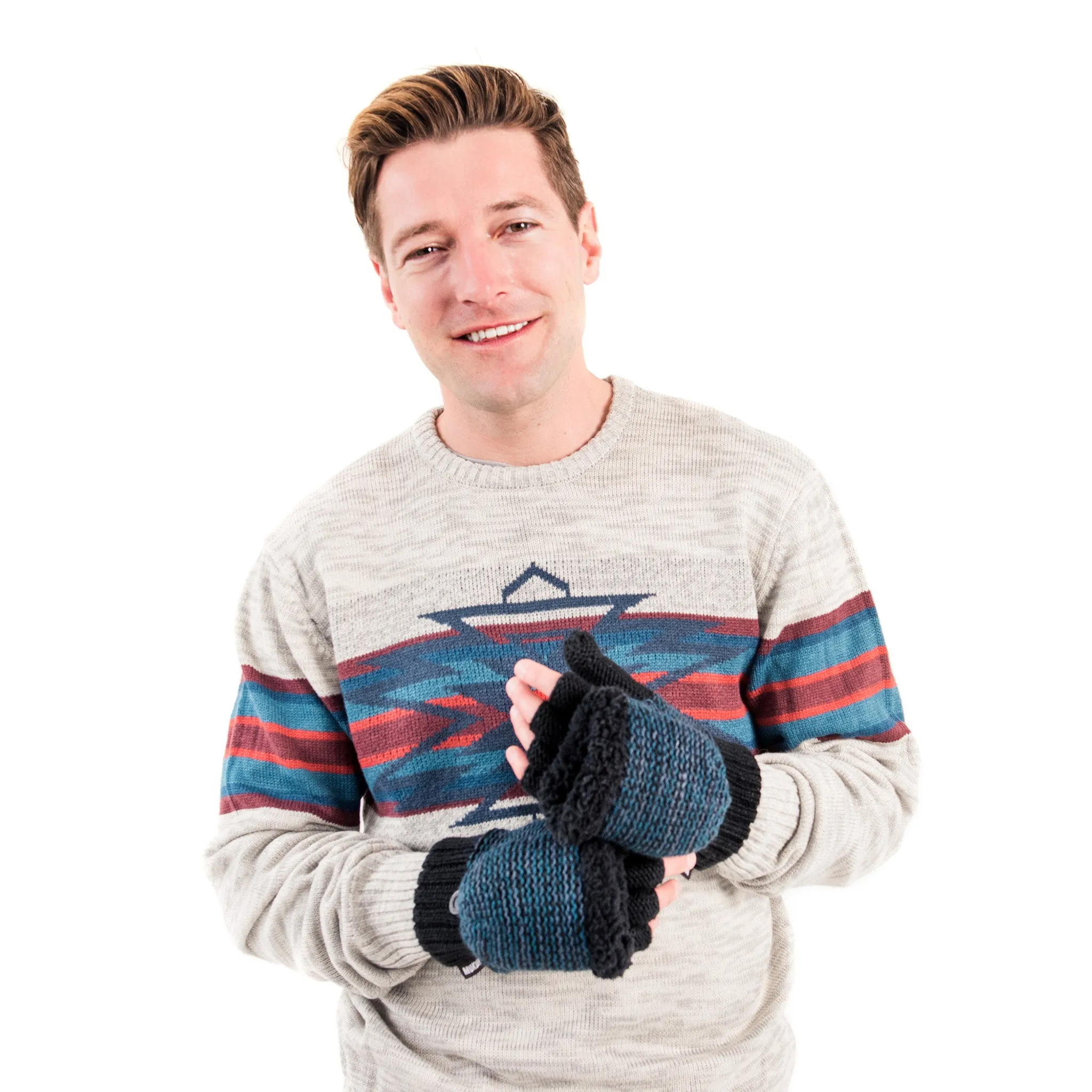 Men's Fingerless Flip Mittens