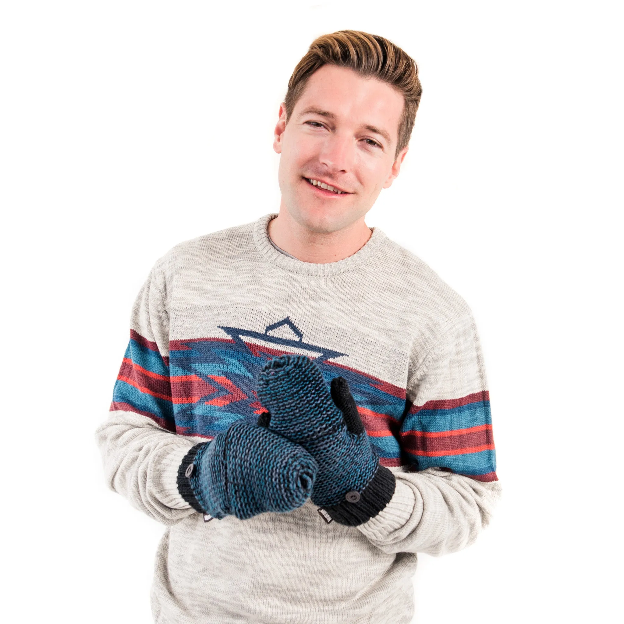 Men's Fingerless Flip Mittens