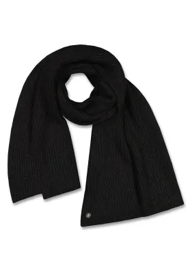 MILLER RIBBED SCARF - Black