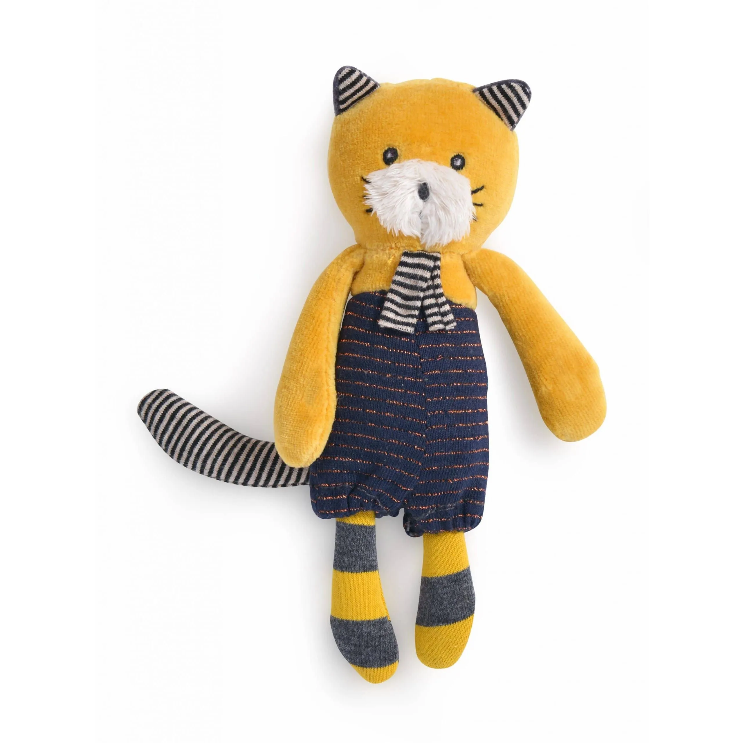 Moulin Roty Les Moustaches Mini Cat Mustard Doll H18cm