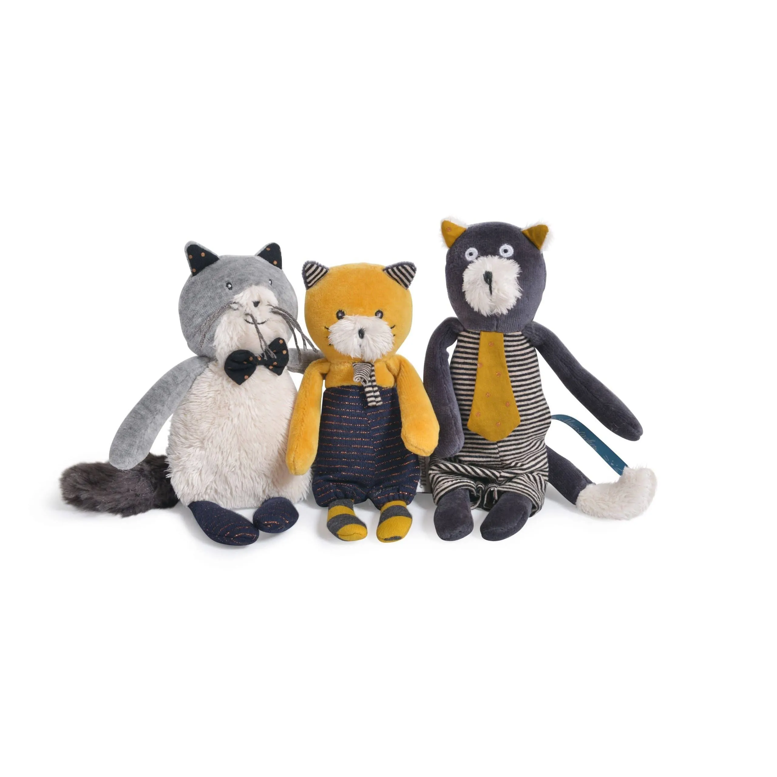 Moulin Roty Les Moustaches Mini Cat Mustard Doll H18cm