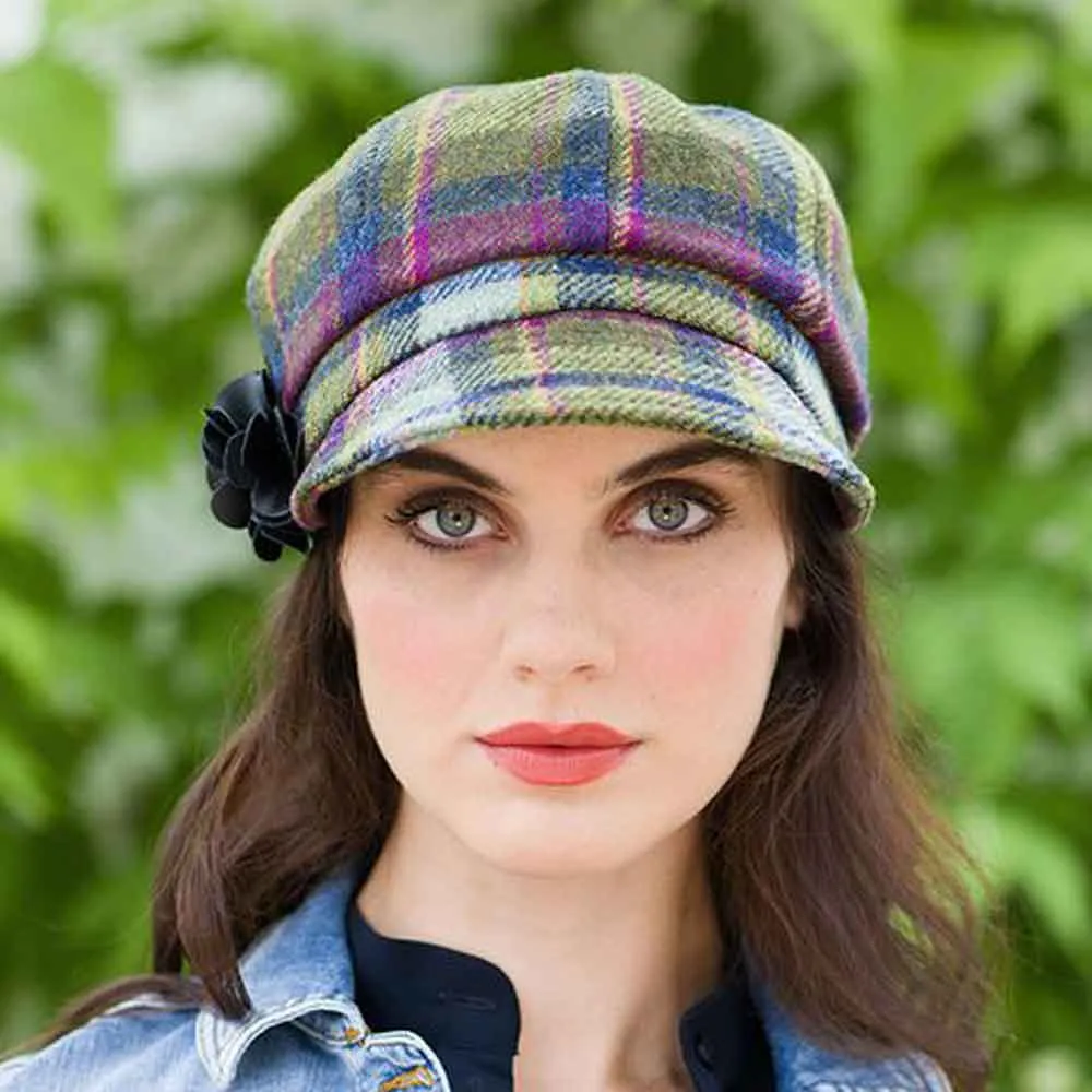 Newsboy Cap, Purple Plaid