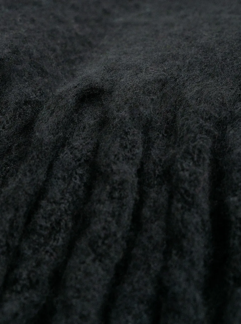 Oversized Chunky Soft Blanket Scarf in Black