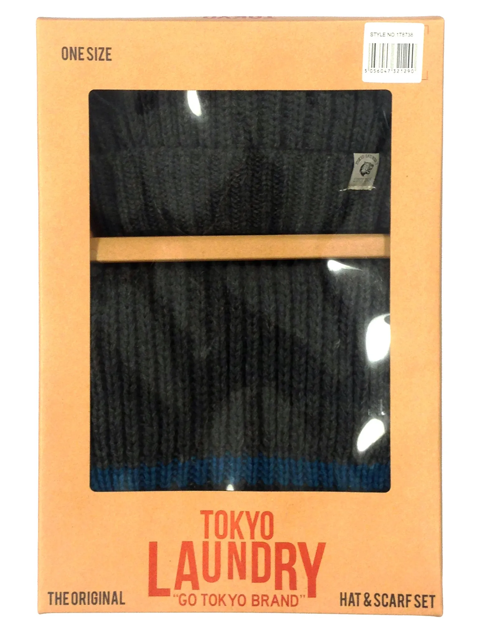 Padres Bobble Hat And Scarf 2pc Set in Charcoal Marl - Tokyo Laundry