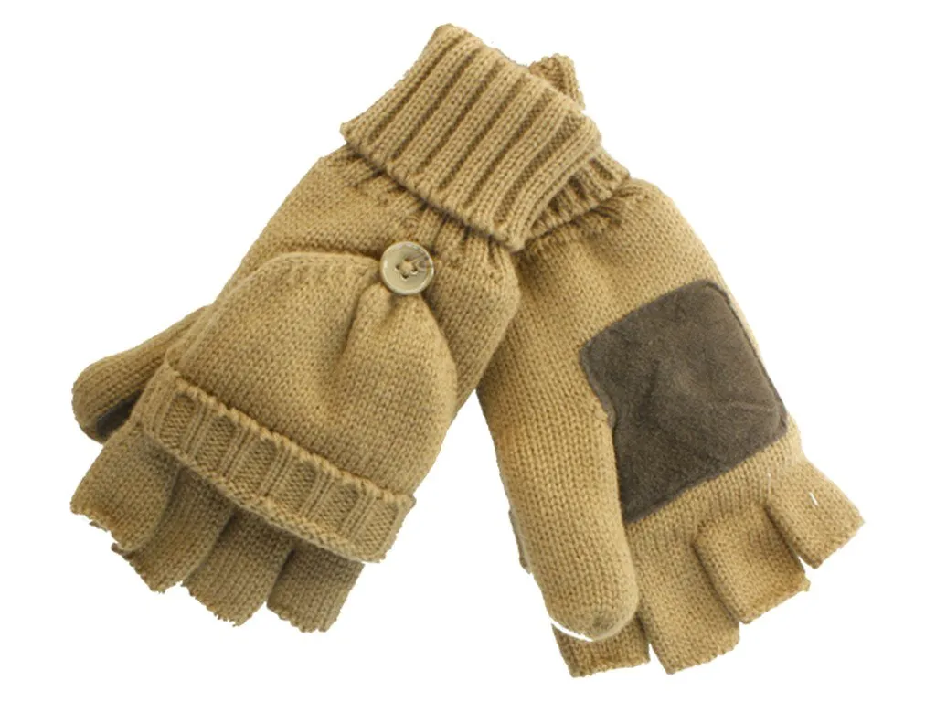 Sakkas Insulated Knit Fingerless Mitten Gloves