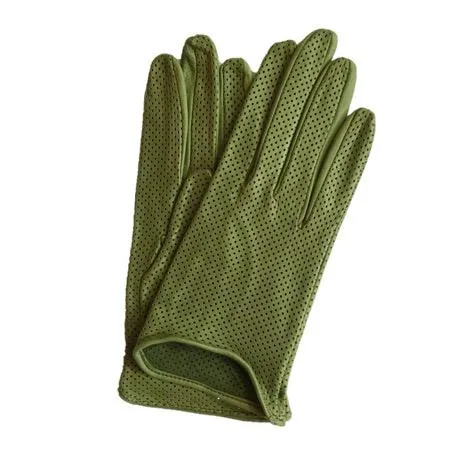 Sasha - Women's Unlined Perforated Leather Gloves