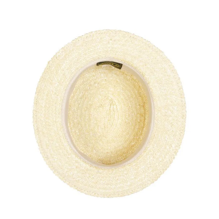 Scala Gondola Braided Laichow Straw Boater Hat