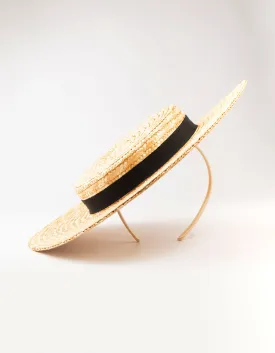 Sinamay Straw Boater Hat Fascinator