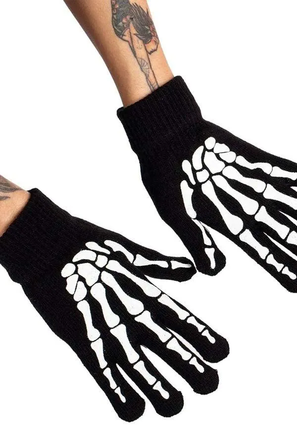 Skeleton Hands Winter | KNIT GLOVES