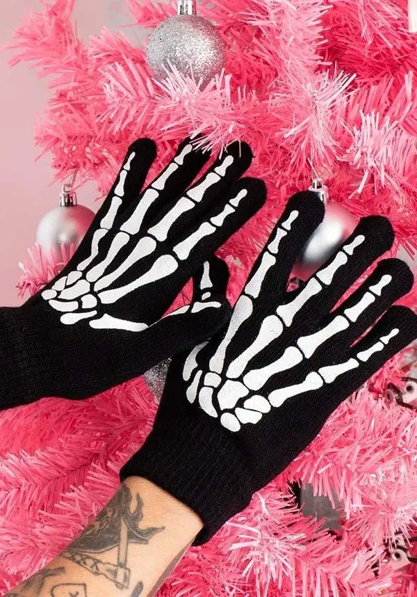 Skeleton Hands Winter | KNIT GLOVES