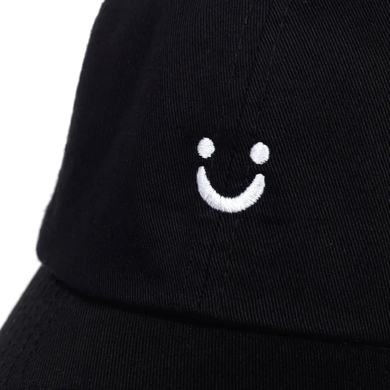 Spring autumn cotton baseball cap men women hip-hop dad hat adjustable sports golf caps smiley embroidered trucker hats