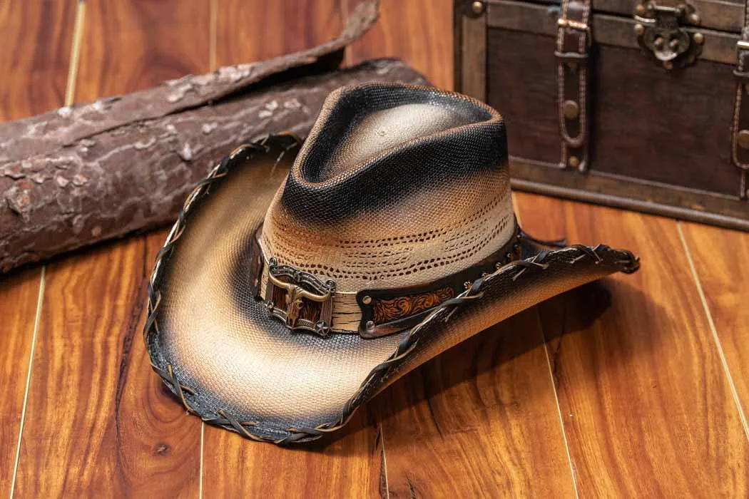 Stampede Hats - Tea Stained Long Horn Cowboy Hat