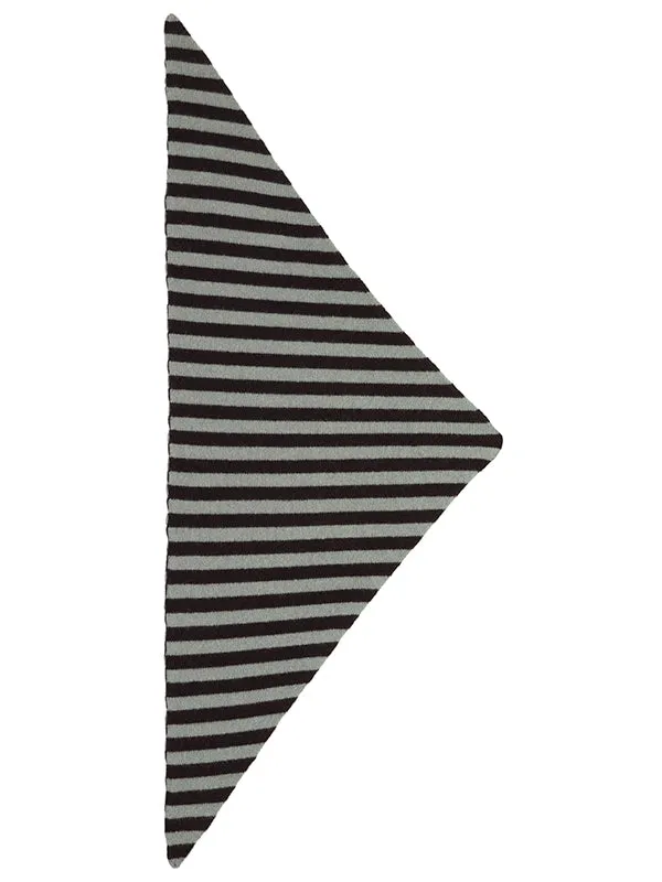 Striped Triangle Neckerchief Black & Oatmeal