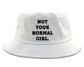 Very Nice Not Your Normal Girl Weird Bucket Hat White