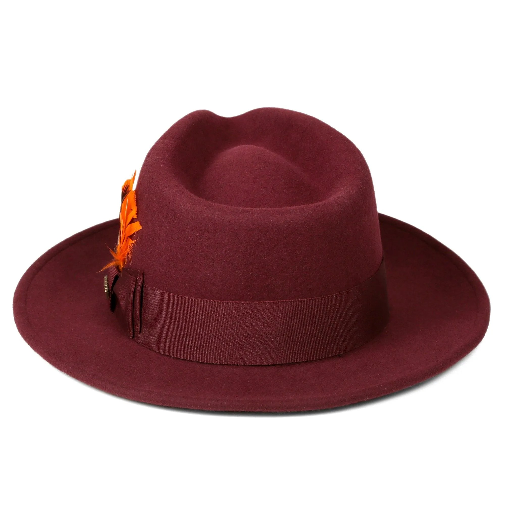 Vintage Crushable Wool Fedora Hat-Mustard