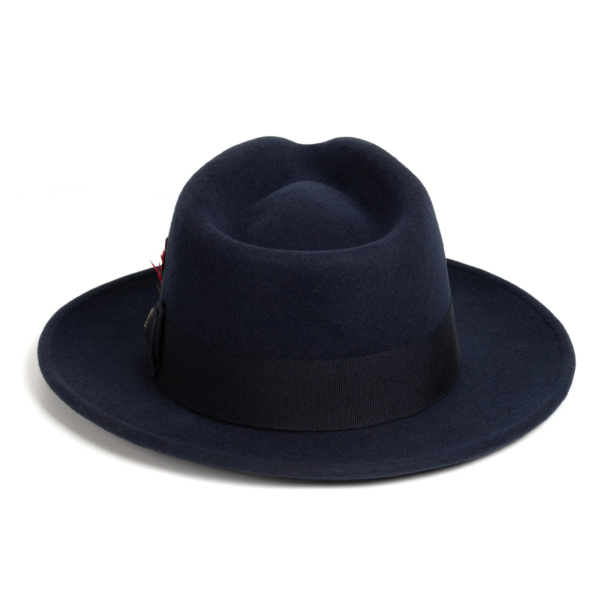 Vintage Crushable Wool Fedora Hat-Mustard