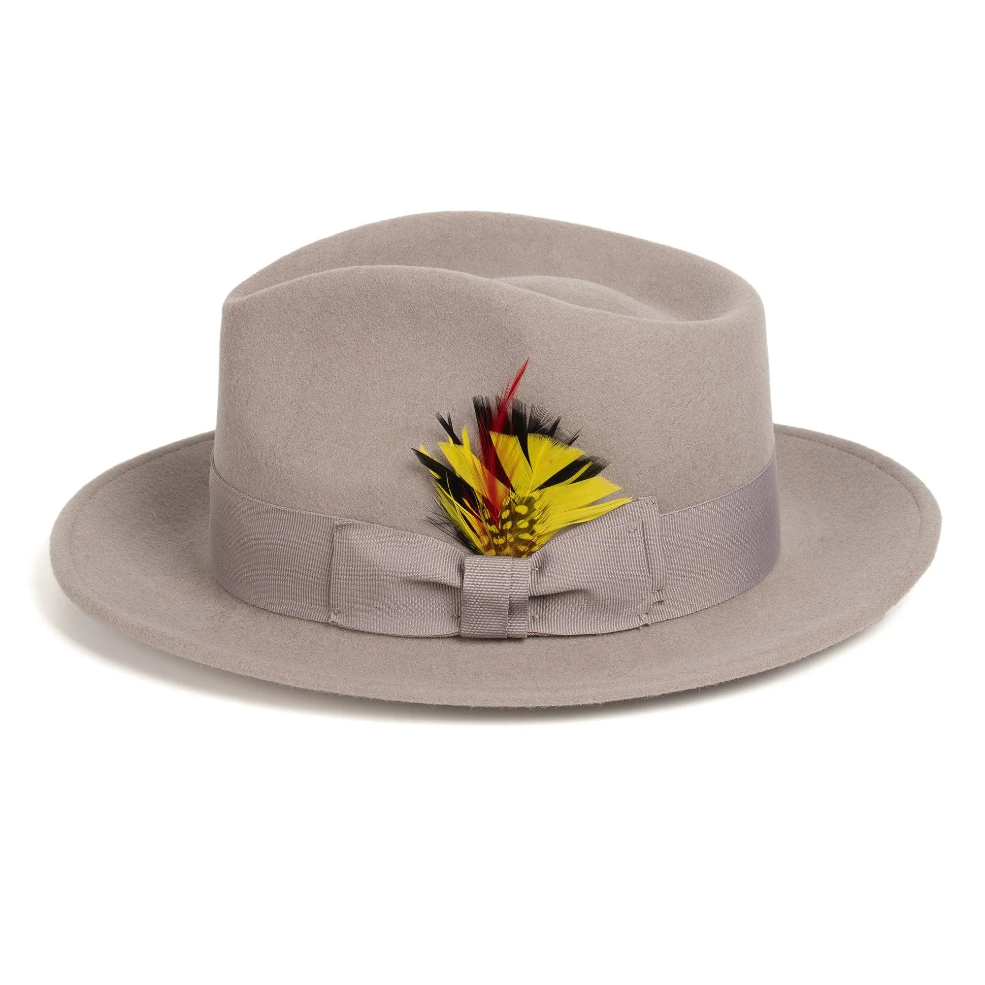 Vintage Crushable Wool Fedora Hat-Mustard