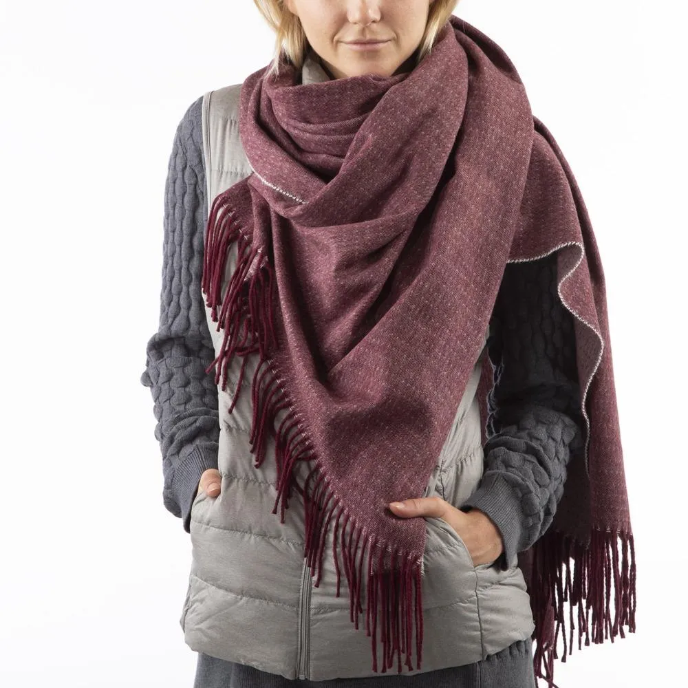 Women’s Recycled Scarf with Fringe