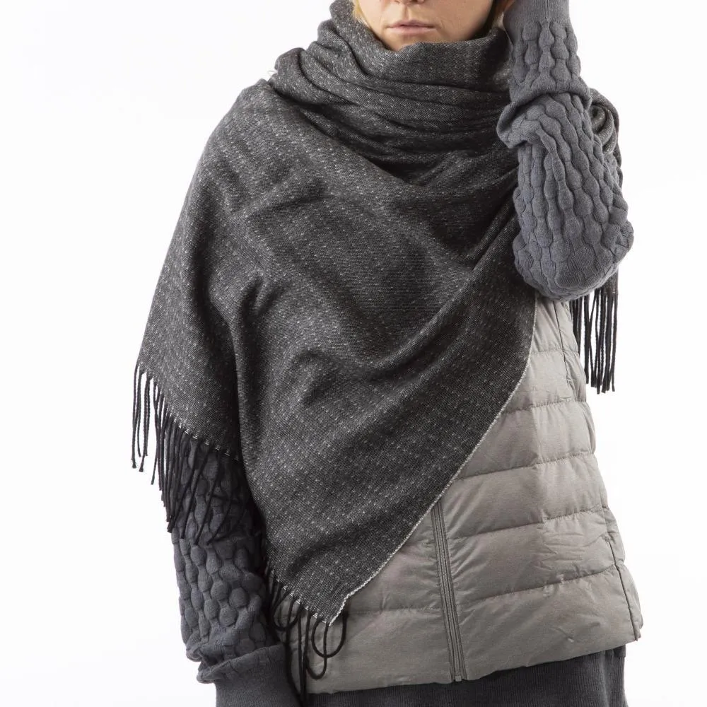 Women’s Recycled Scarf with Fringe